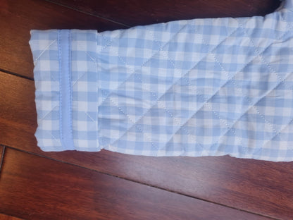 PRE-ORDER: Gingham Quilted Velcro Tab Jacket (ETA: Early November)