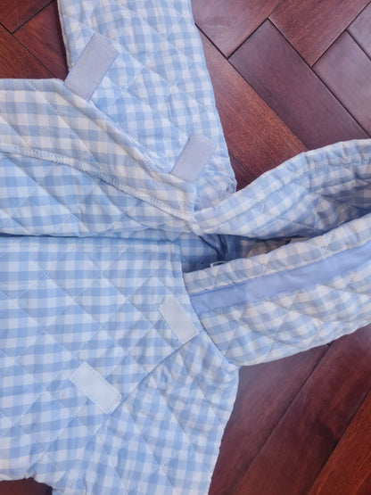 PRE-ORDER: Gingham Quilted Velcro Tab Jacket (ETA: Early November)