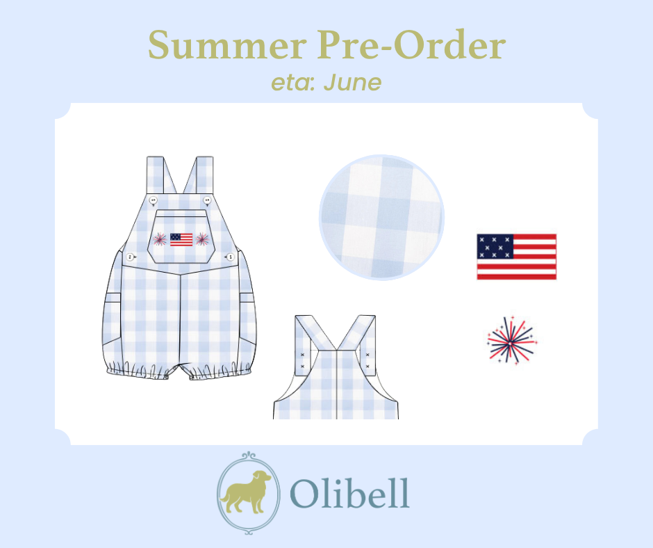 Stars & Stripes French Knot Romper