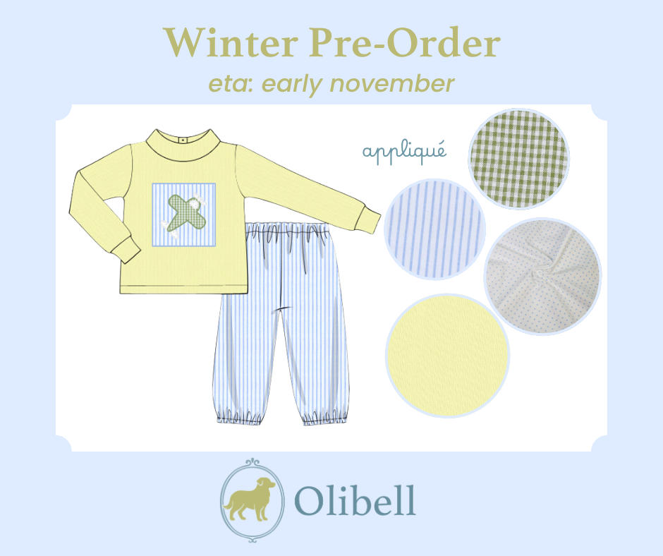 PRE-ORDER: Airplane Appliqué Mockneck Set (ETA: Early November)
