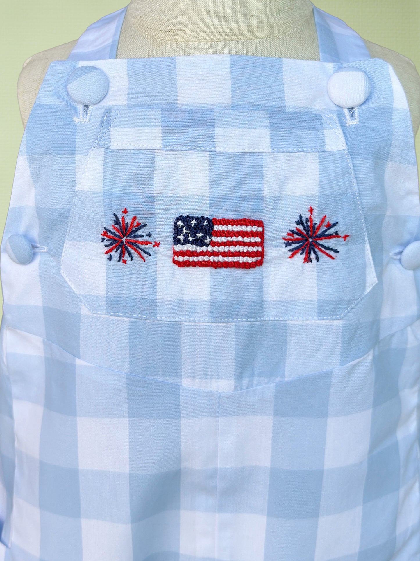 Stars & Stripes French Knot Romper