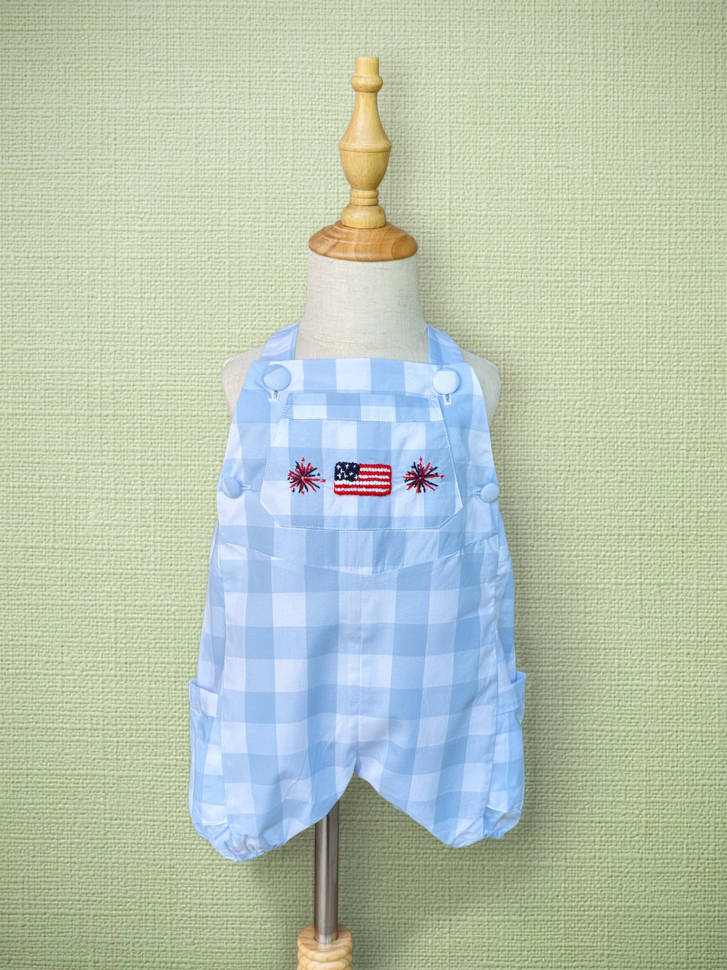 Stars & Stripes French Knot Romper