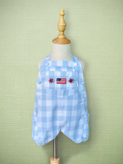 Stars & Stripes French Knot Romper