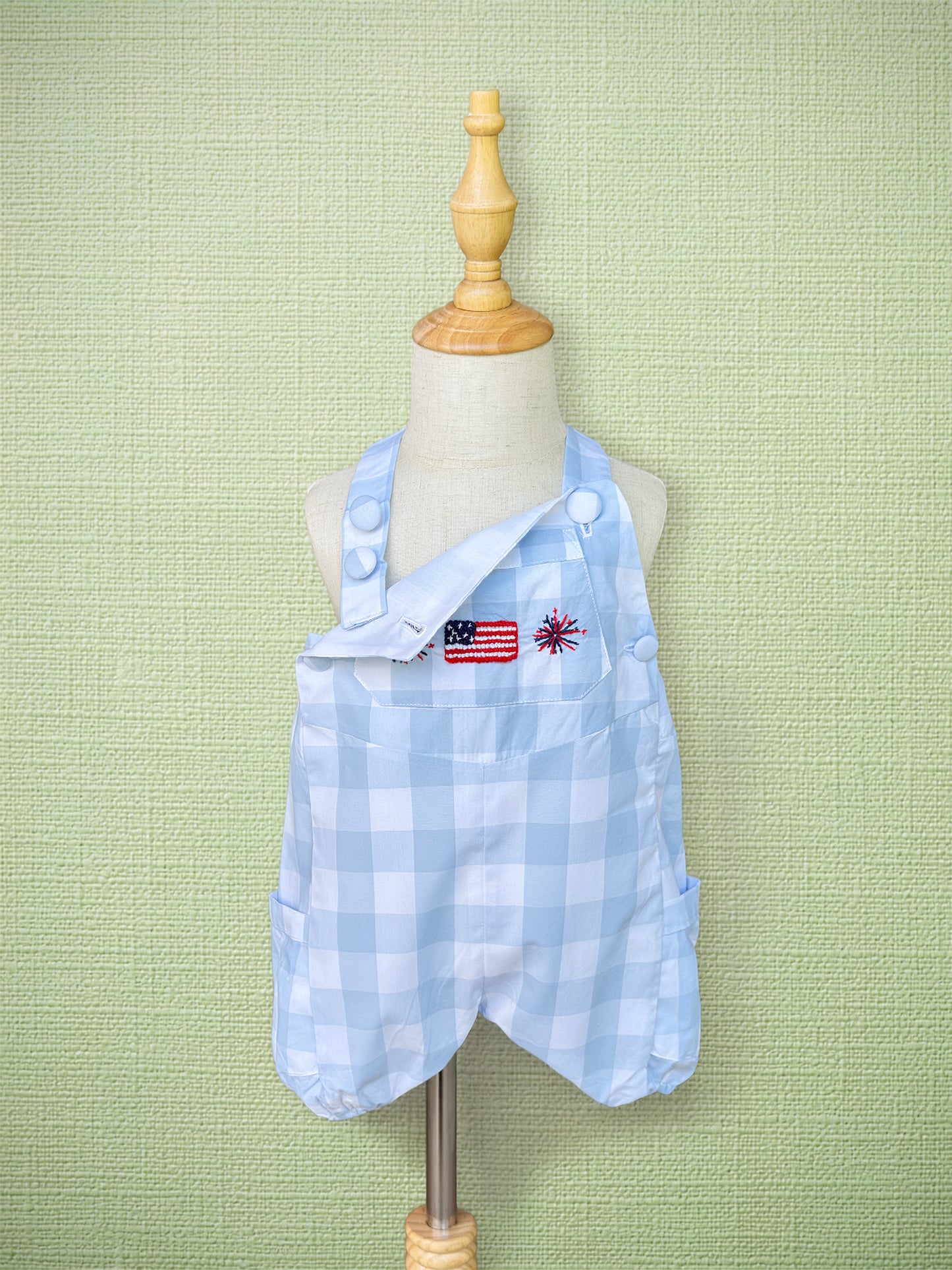 Stars & Stripes French Knot Romper