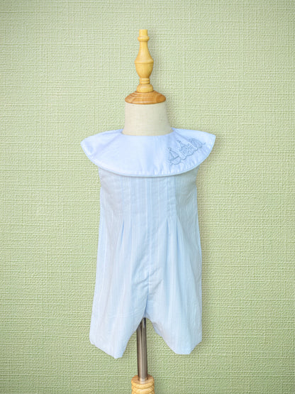 Shoreline Shadow Embroidery Romper