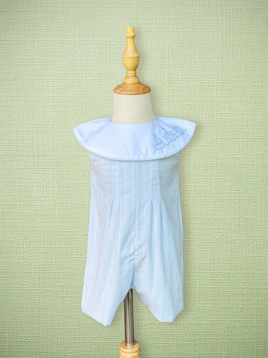 Shoreline Shadow Embroidery Romper